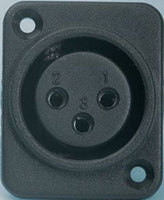 XLR Connector 3 Pin Panel Mount FEMALE PLASTIC