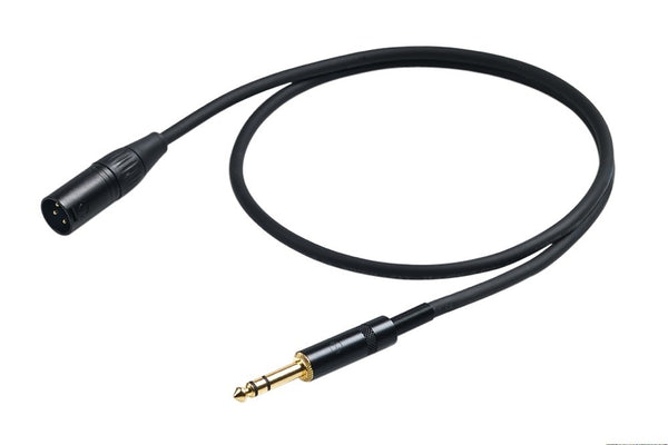 Proel XLR Input Lead MXLR > TRS 3m Spiral Shield BLACK