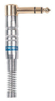 Stereo Jack Connector 6.3mm TRS Cord Plug 90Âº MALE