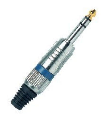 S3CPROBL Stereo Jack Connector 6.3mm Cord Plug MALE BLUE
