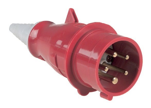 16A Mains Connector 3Ã 415V Cord Plug MALE