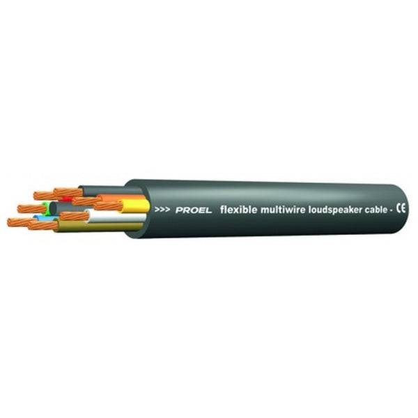 Proel Bulk Speaker Multicore Cable Twisted 8 x 2.5mmÂ² BK