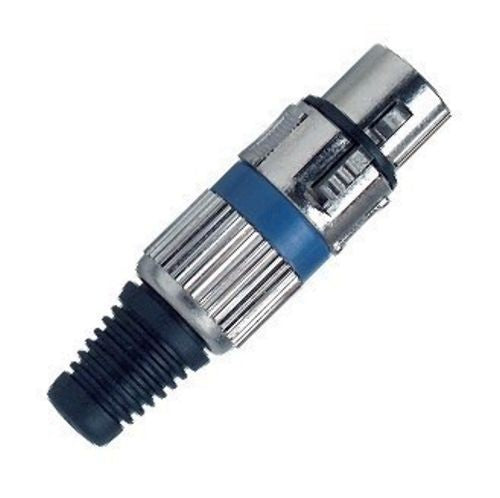 XLR Connector 3 Pin Cord Plug FEMALE BLUE