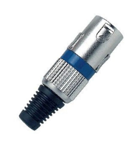 XLR Connector 3 Pin Cord Plug MALE BLUE