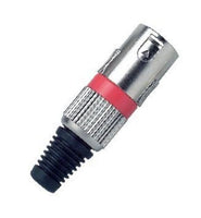 XLR Connector 3 Pin Cord Plug MALE RED