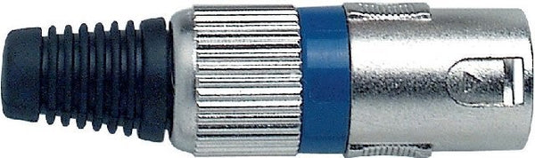 XLR Connector 5 Pin Cord Plug MALE BLUE
