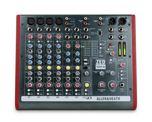 ZED10FX Mixer 4 Mono+2 Stereo 1 Aux 2-Track USB Interface