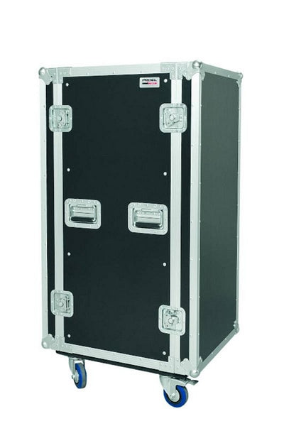 Proel 19" Rack Case+Wheels 24U 2 Lids 45cm BLACK