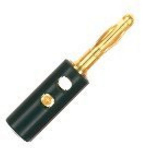 Banana Connector Cord Plug Single ABS Sleeve BLACK