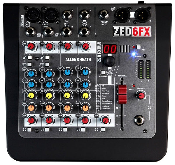 ZEDi 10 Mixer 4 Mono+2 Stereo 2 Aux 4Track USB Interface