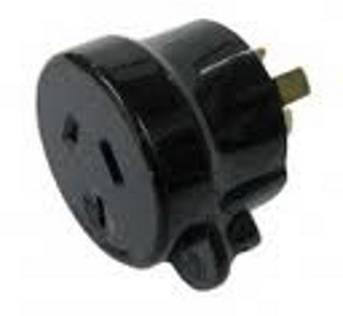 PDL 10A Mains Connector Tapon Cord Plug MALE BLACK