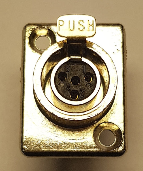 Mini XLR Connector 4 Pin Panel Mount FEMALE