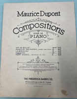 Maurice Dupont - Compositions for the Piano (Second Hand)