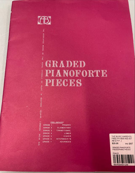 ABRSM - Graded Pianoforte Pieces - Preliminary (Second Hand)