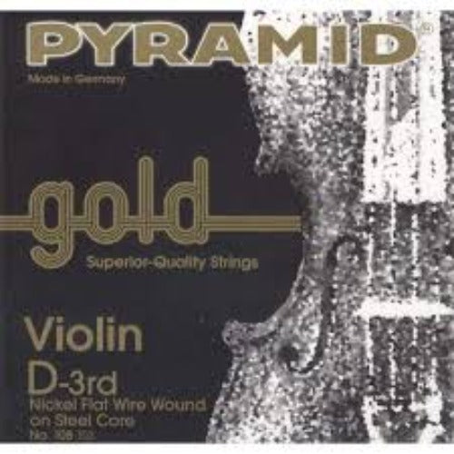 Pyramid Gold Violin D String  - 1/8 Size