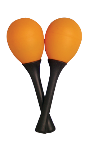 Egg Maracas On A Handle - Assorted Colours (pastels/black)