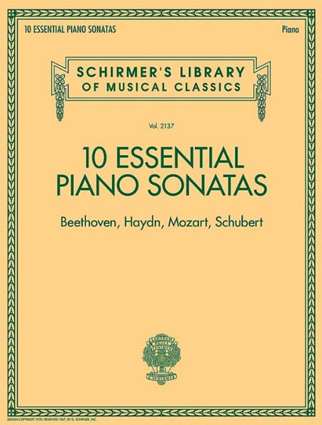 Schirmer Edition - 10 Essential Piano Sonatas