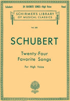 Schirmer Edition - Schubert 24 Favourite Songs for High Voice